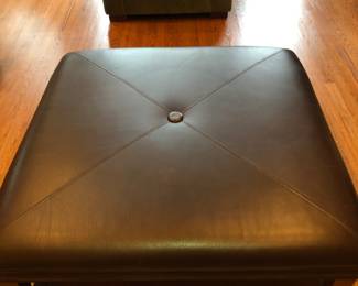 Leather ottoman