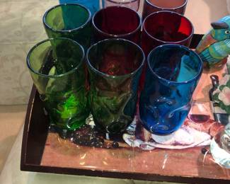 Blenko glass tumblers 