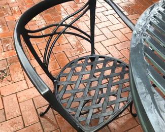 Set of four patio chairs by brown Jordan