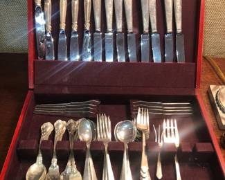 2 different patterns sterling silver flatware