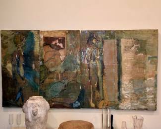 Tom Balbo 4 panel Ceramic Art wall piece