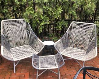 West Elm Huron set patio chairs