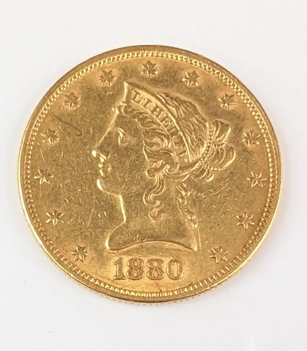  01 1880 Liberty Head $10 Gold Eagle Coin