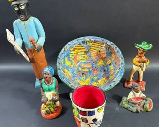 Handcrafted Ceramic Bowl Plus More Folk Art