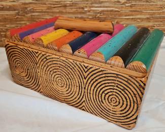 David Marsh Handcrafted Custom Art Box with Lid, Signed