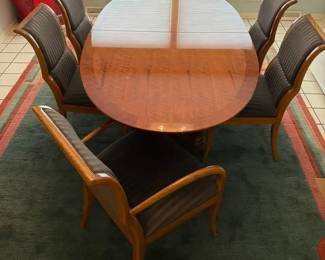 02 Henredon Dining Table And 6 Chairs