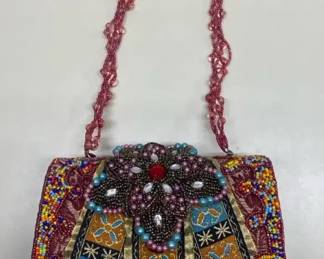 Beaded Shoulder Hand Bag