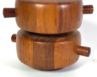 Vintage DANSK Denmark Teak Pepper Mill   Salt Shaker