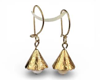 14K Pearl Drop Earrings