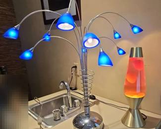 Lava Lamp  Blue Luminaire