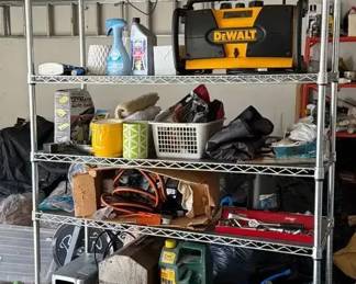 Heavy Wire Rack W 6 Shelves Plus All Contents