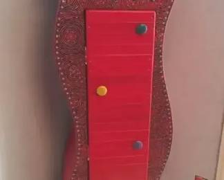 David Marsh Handcrafted Folk Art Cabinet