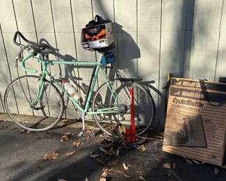 Bianchi Road Bike, Bell Helmet, Bike Carrier, And More 