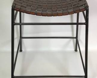 Leather Weave Bar Stool