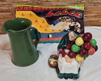 Royal Doulton The Old Balloon Seller and Signed Art Pottery