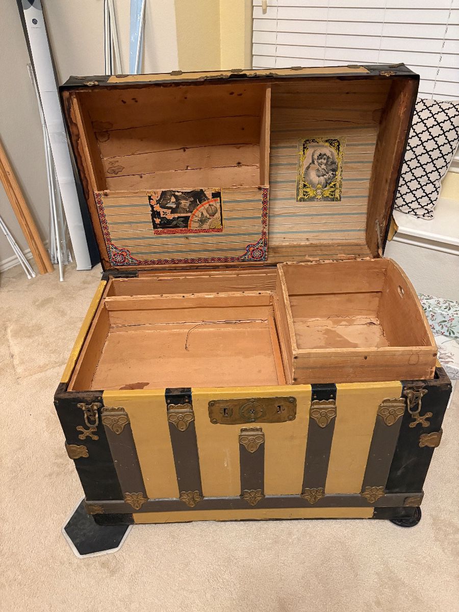 Late 19th century dome (hump steamer trunk