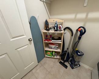 Irons, vacuums, scale, light dumbbells, carpet shampooer