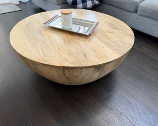 Natural Wood Round Coffee table