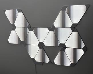 light up geometric wall tiles
