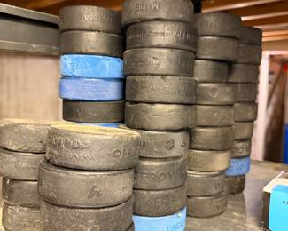 hockey pucks