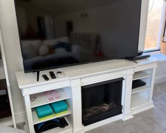 electric fireplace cabinet; flat screen TV