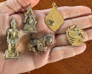 Thailand Budda miniature brass amulets