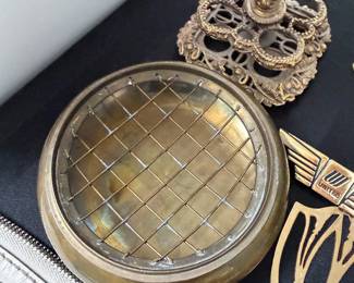 vintage brass incense burner