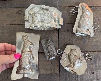 Vintage chocolate molds (bunnies, chick, lamb)