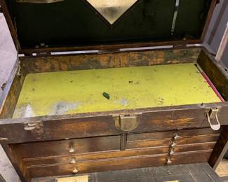 Vintage H. Gerstner & Sons wooden machinist tool chest