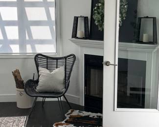 resin wicker chair; decor