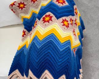 Handmade crocheted afghan