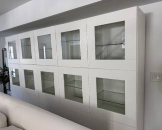 IKEA BESTA lighted display cabinets