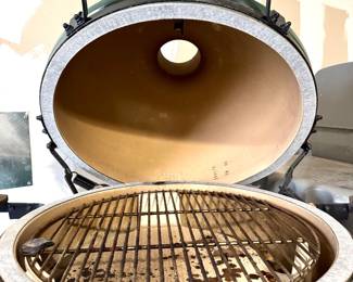 Inside of The Big Green Egg. Barely used! 