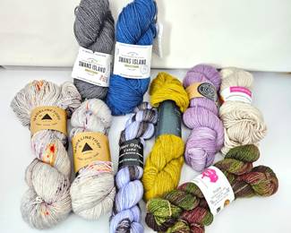  - Premium Hand Dyed Yarn Lot – Madelinetosh, Swans Island, Spincycle & More Wool Skeins

