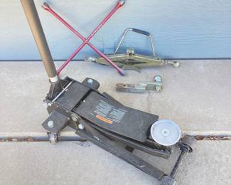 Husky 3 Ton Low Profile Floor Jack with Quick Lift and Additional Tools