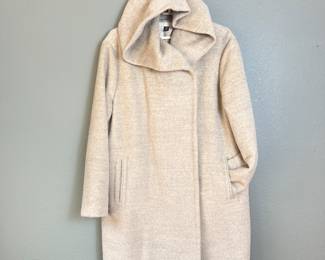  Andean Alpaca Wool Coat for Women - Size 10, Beige