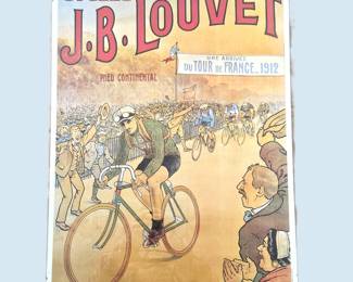 - Vintage Lithographic Framed Poster- "Cycles" 19 x 24
