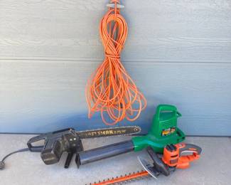  Set of Electric Garden Tools with 100ft Extension Cord
