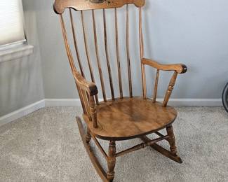 S. Bent Bros Colonial Wooden Rocking Chair 24.5" Wide