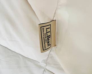 - L.L.Bean White Quilted Down Comforter- Queen