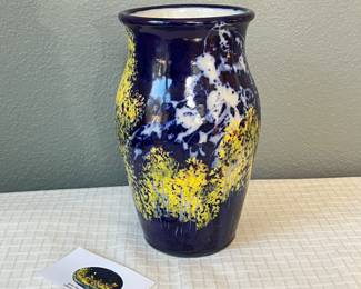 Wolosyn-Doty Pottery Vase with Aspen Glaze Pattern by Jim Doty