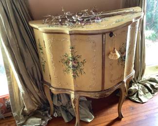 French cabinet top and doors open