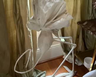 Paper mache flamingo