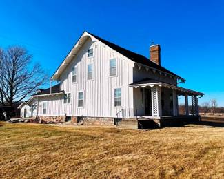Side view of farm house