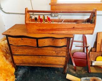 Wood shed with restoration projects