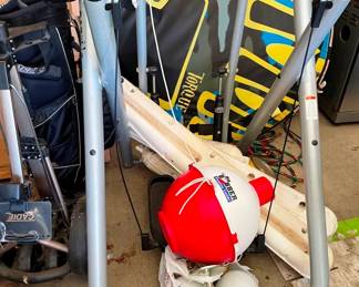 Several pieces of exercise equipment in this sale