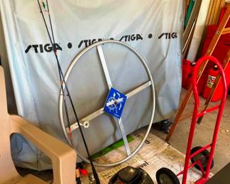 Brand new ping pong table under the cover!