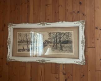 Vintage frame and print 
