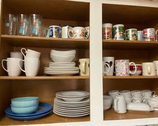 Assorted Mystery Dishes And Coffee Cups Lot