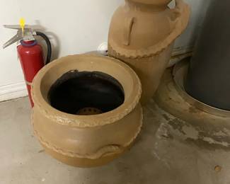 Two Large Terracotta Pots And More